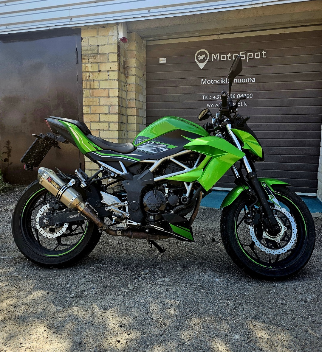 Kawasaki Z125 motociklo nuoma Vilniuje